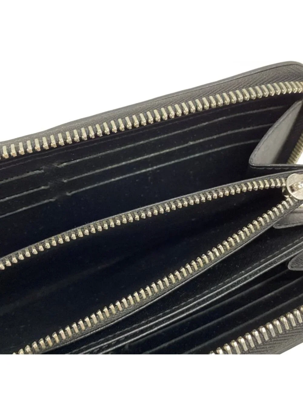 Louis Vuitton Wallet Epi Zippy Noir Leather Cowhide